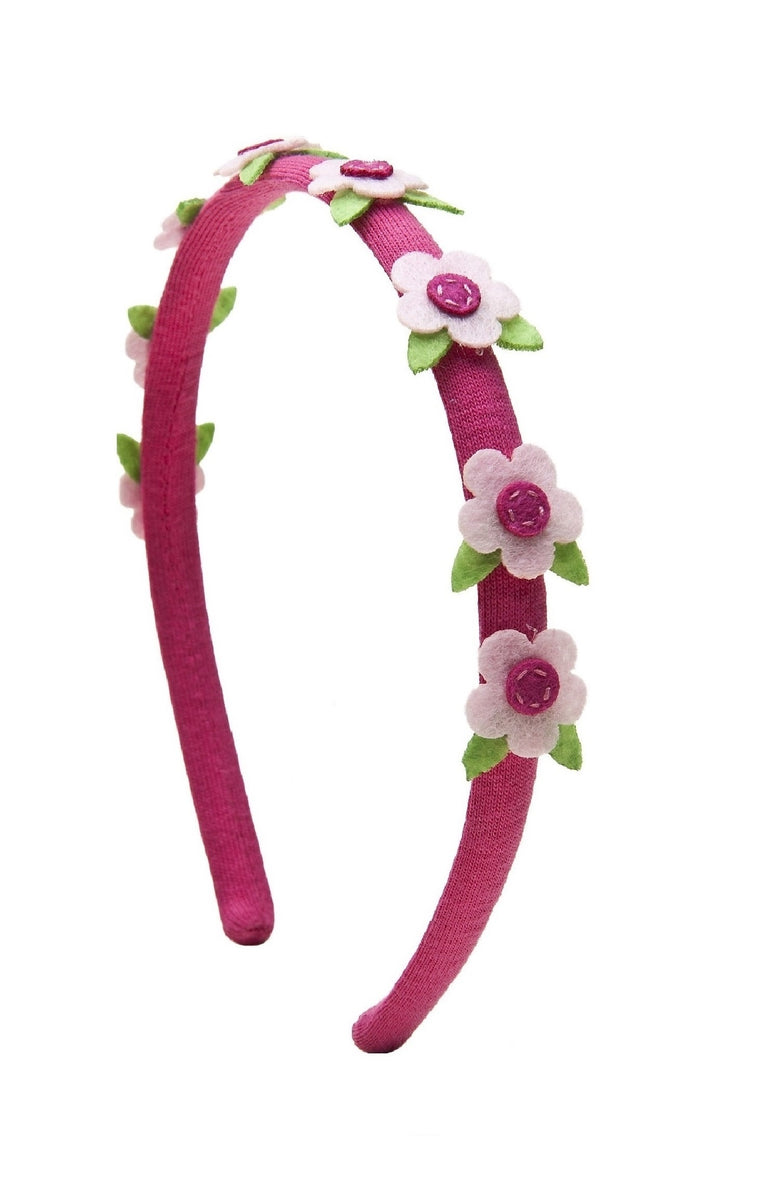 Cerchietto Per Capelli Fatto A Mano Con Fiori In Garza E Farfalle Ricamate - Rosa Tenue E Beige, Elastico, Accessorio Da Sposa Per Donne E Bambine - 3