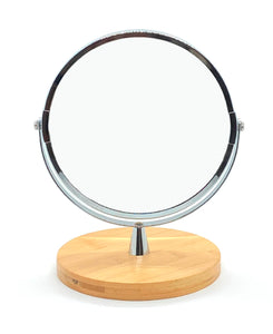 Specchio da Trucco con Base in Bambù